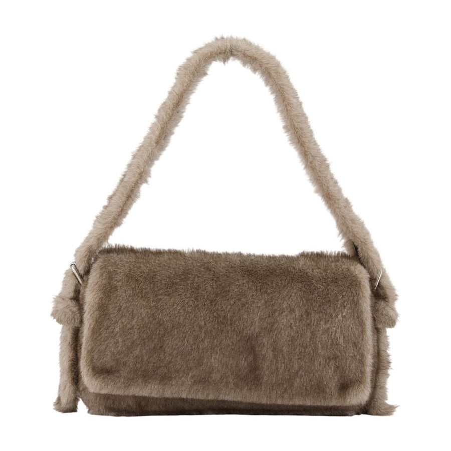 Alexander Wang Ricco Slim Flap Shoulder Bag — Gray Cowhide