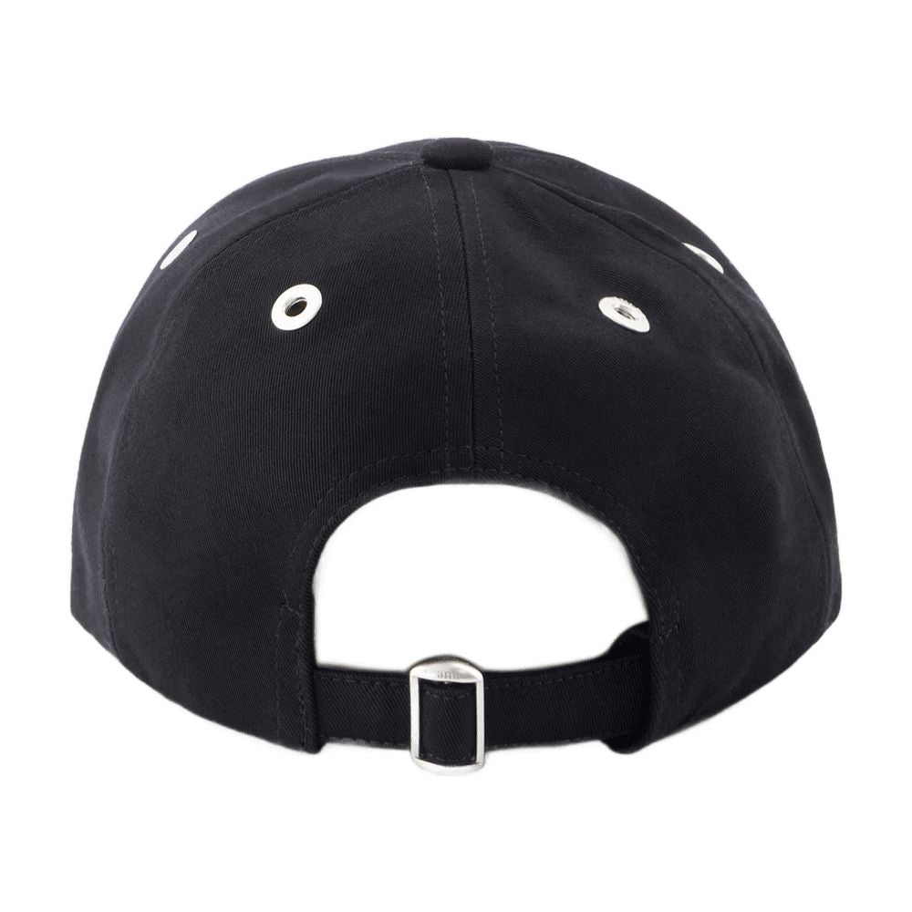 Ami Paris Bfucp006.aw0041-001 Cotton Baseball Cap — Black Caps