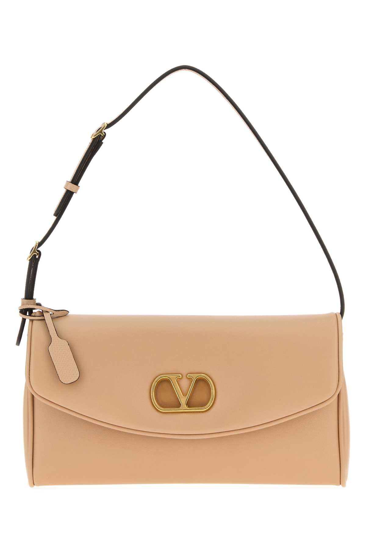 Valentino Garavani Deva Shoulder Bag — Beige