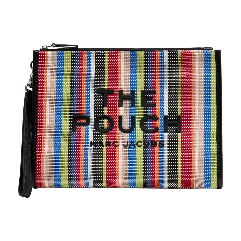Marc Jacobs Beaded Multicolor Striped Clutch — Synthetic Wallet