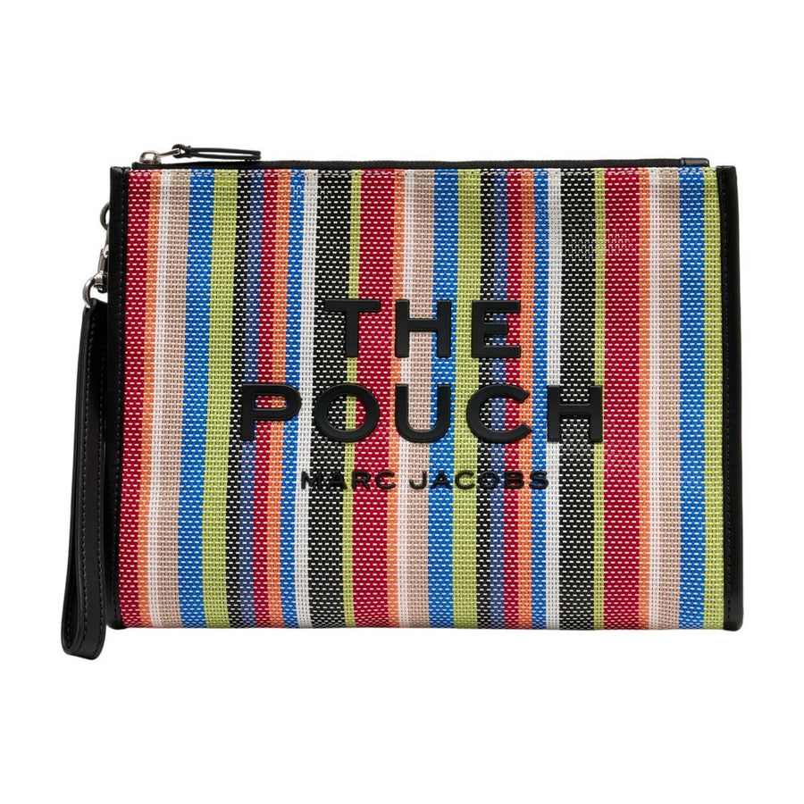 Marc Jacobs Beaded Multicolor Striped Clutch — Synthetic Wallet
