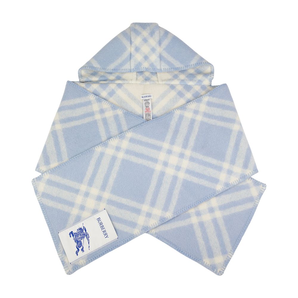 Burberry Mu Tbar Scarf — Blue Wool Scarfs