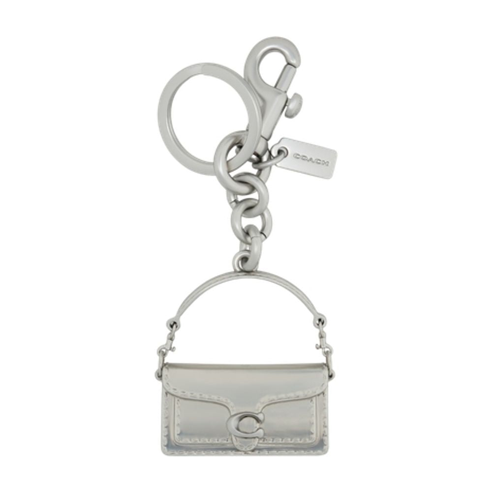 Coach Tabby Key Case — Silver Resin Keychains