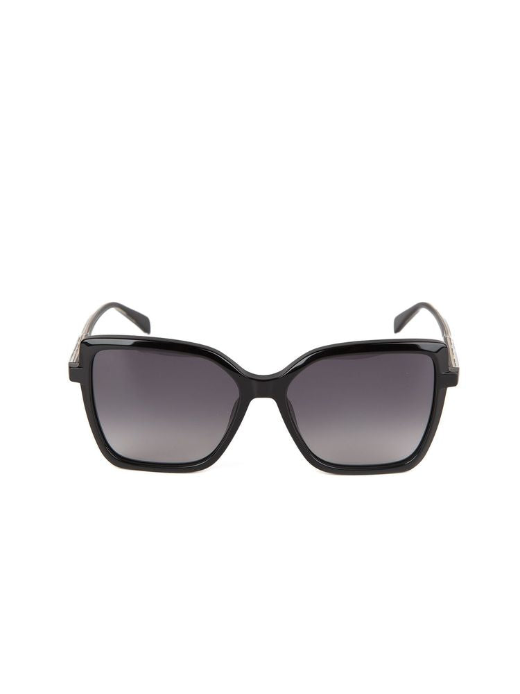 Zadig & Voltaire Szv511 Gradient Grey Lens Sunglasses — Black Acetate