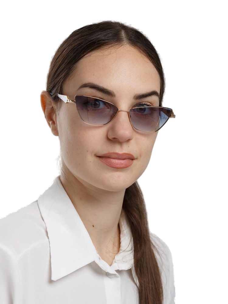 Ana Hickmann Ah3347 Gradient Lens Metal Sunglasses — Gold