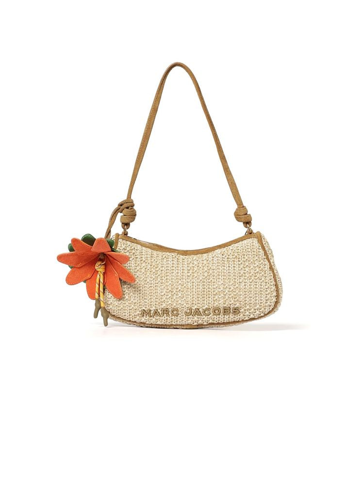 Marc Jacobs Woven Polyethylene Shoulder Bag — Beige