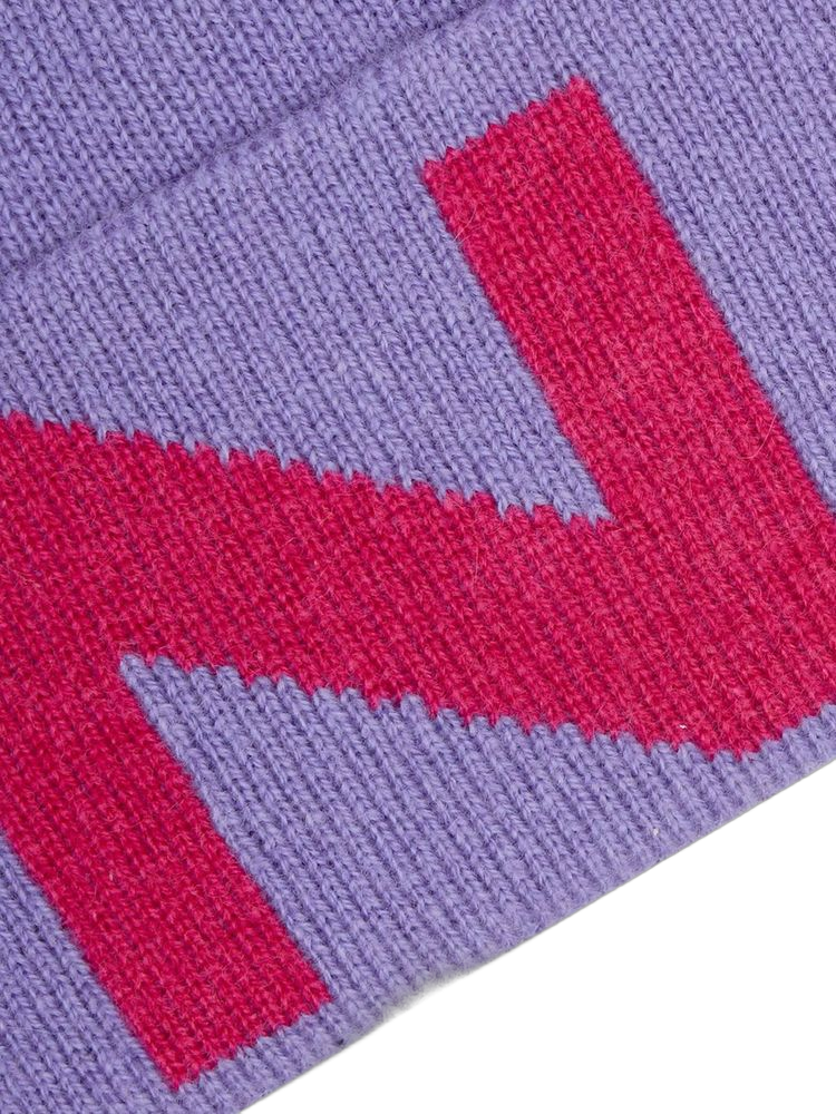Pinko 101507 Wool And Cashmere Beanie — Purple Beanies
