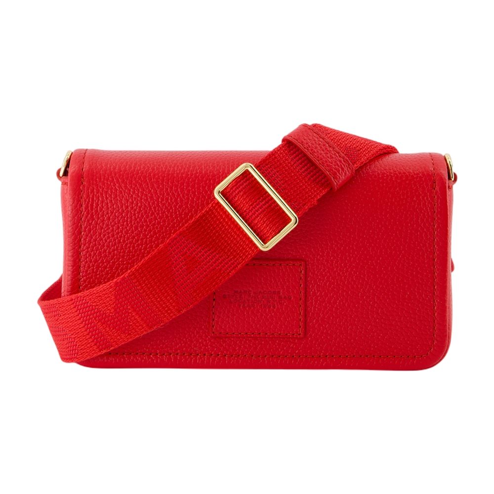 Marc Jacobs Grainy Leather Shoulder Bag — Red Cowhide