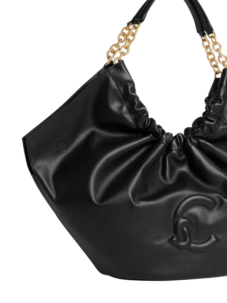 Coccinelle Smash Shoulder Bag — Black Bovine Leather