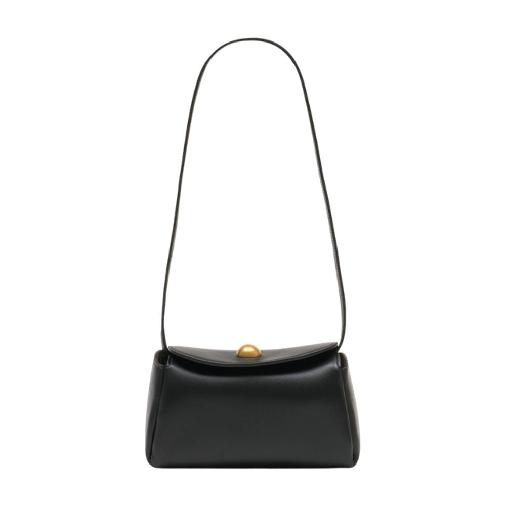 Ami Paris Mini Carrousel Shoulder Bag — Black Calfskin