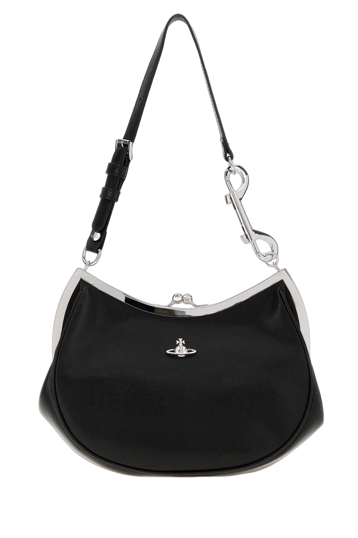 Vivienne Westwood Charm Frame Purse Shoulder Bag — Black