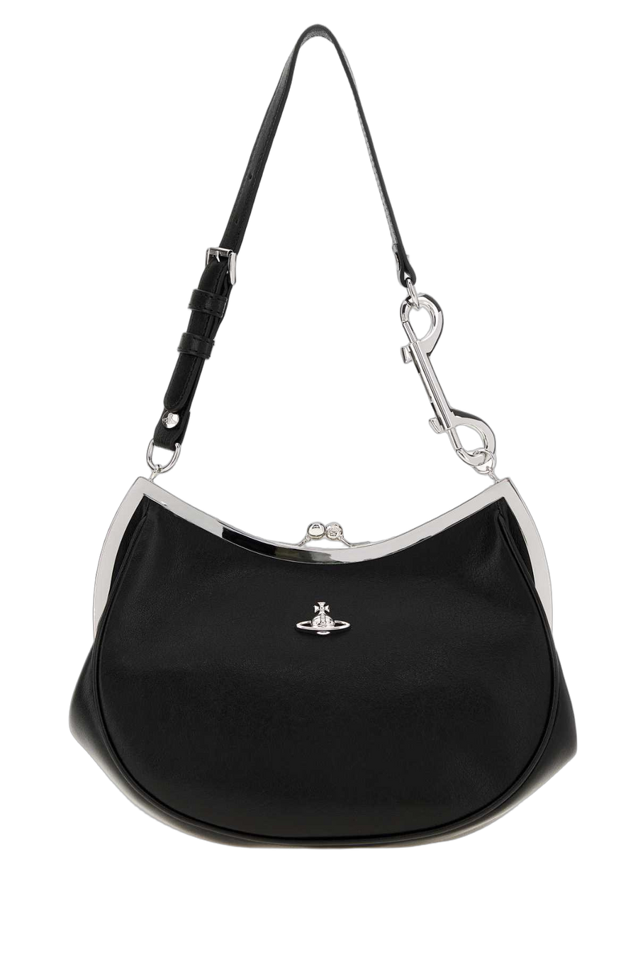 Vivienne Westwood Charm Frame Purse Shoulder Bag — Black
