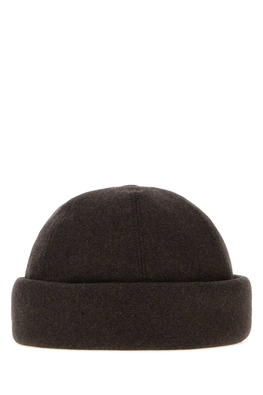 Giorgio Armani Docker Winter Hat — Brown Exterior: Cotton Polyester
