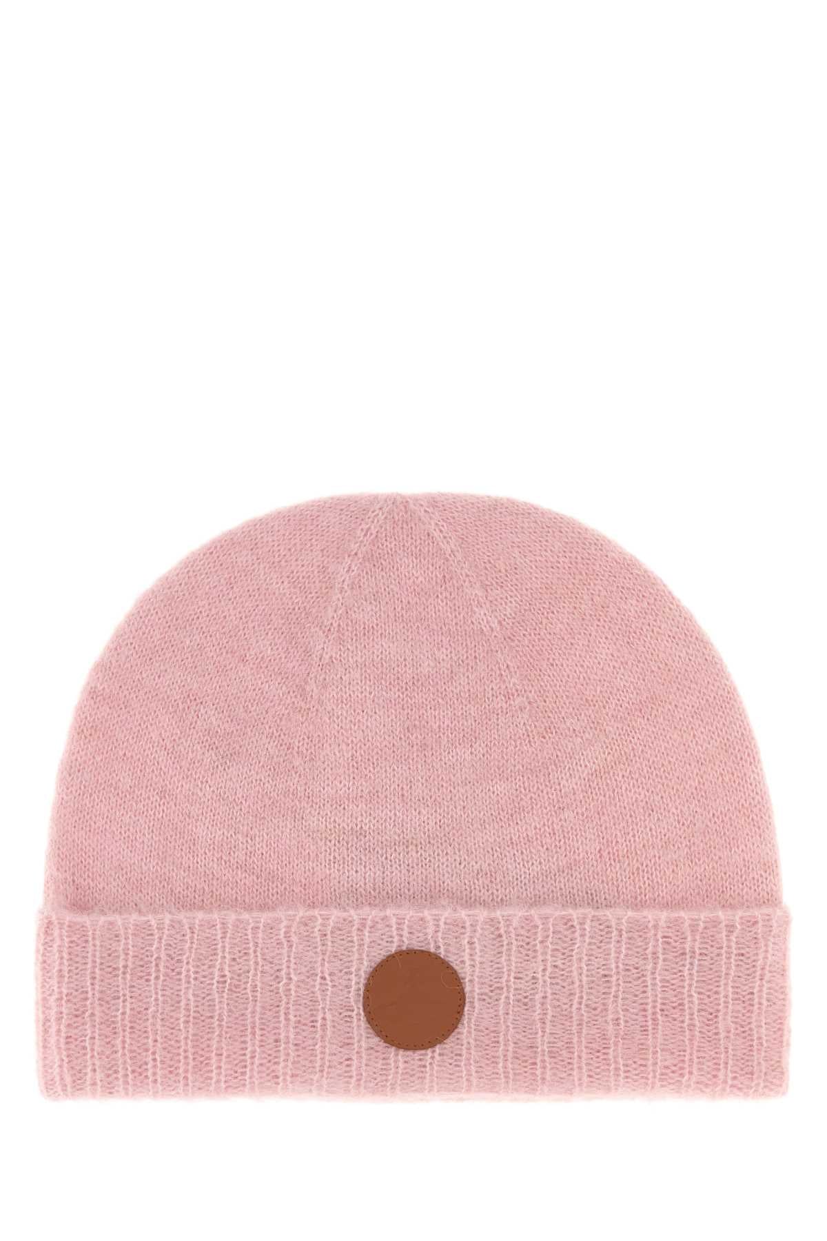 Vivienne Westwood Fluffy Beanie — Pink Exterior: Alpaca Nylon Wool Beanies