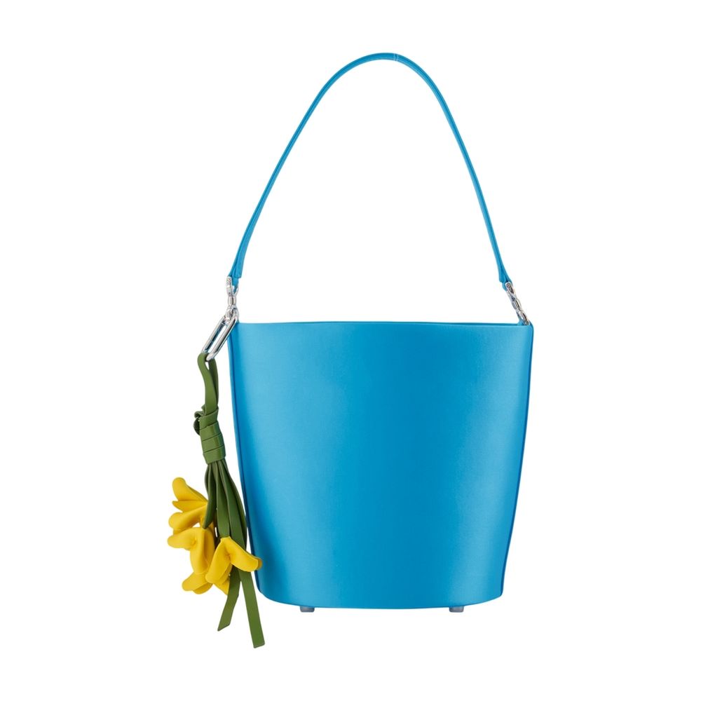 Self-Portrait Synthetic Bucket Bag — Blue