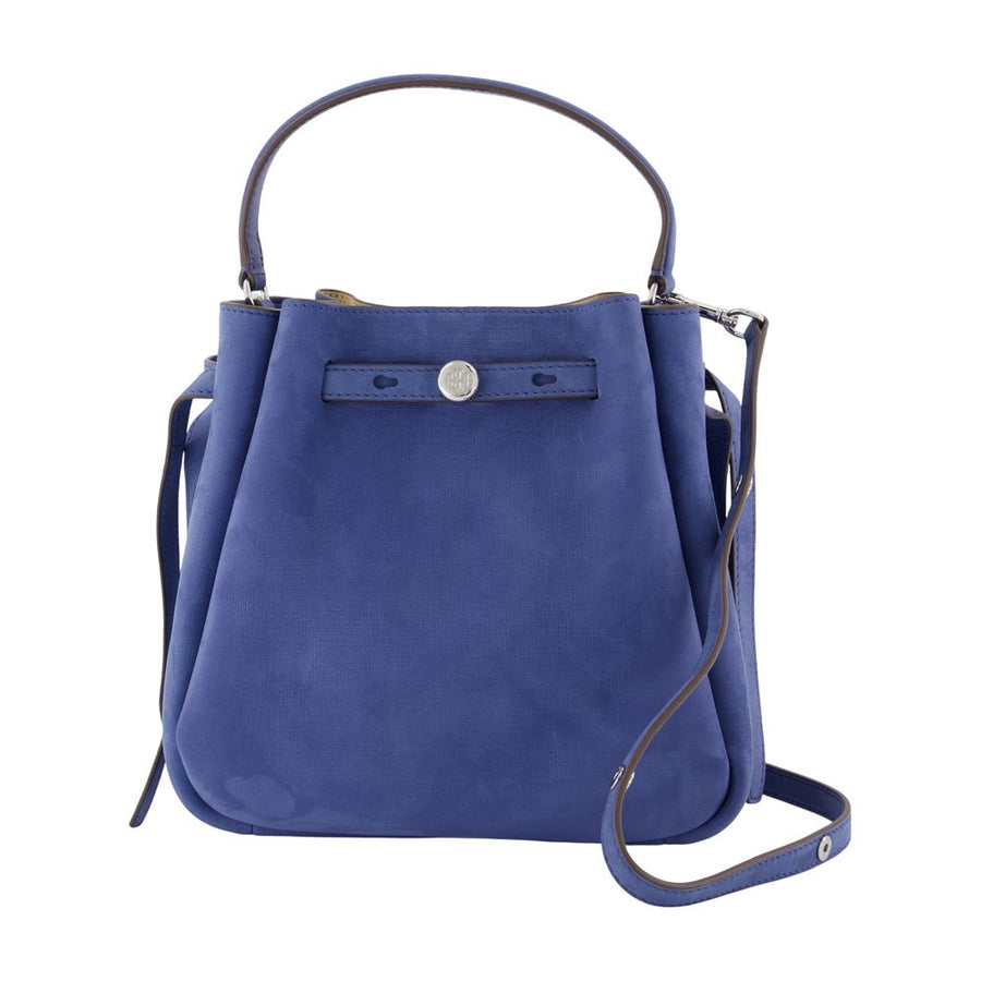 Tory Burch Romy Bucket Bag — Blue Cowhide