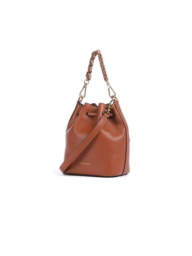 Coccinelle Beat Generatio Bucket Bag — Brown Cowhide