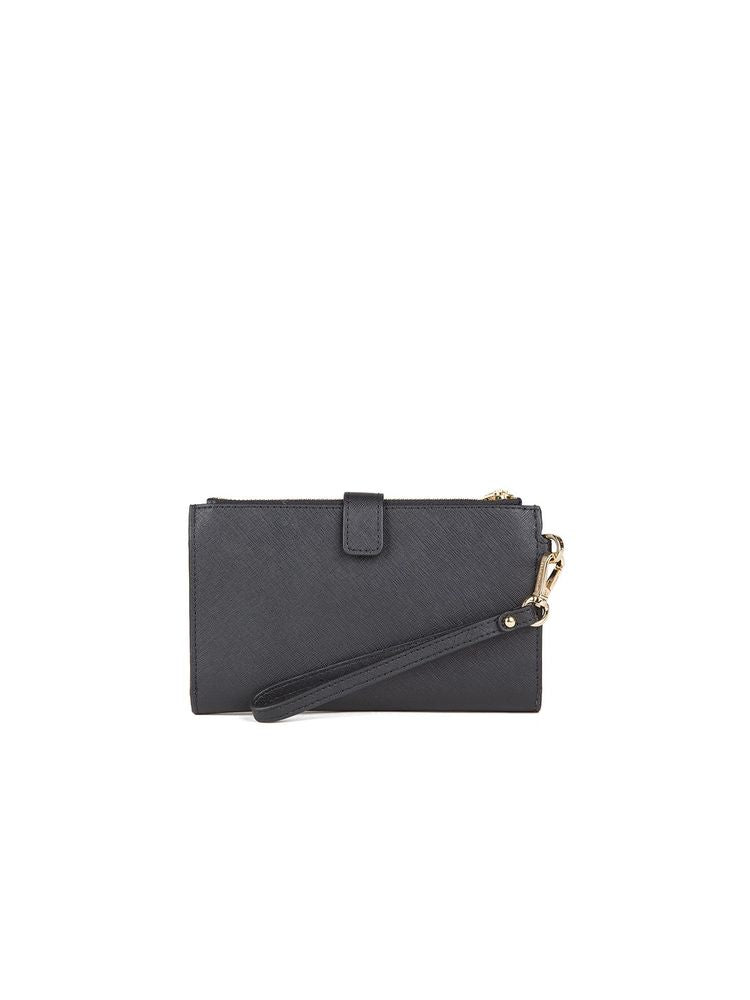Michael Kors Wristlet Wallet — Black Leather