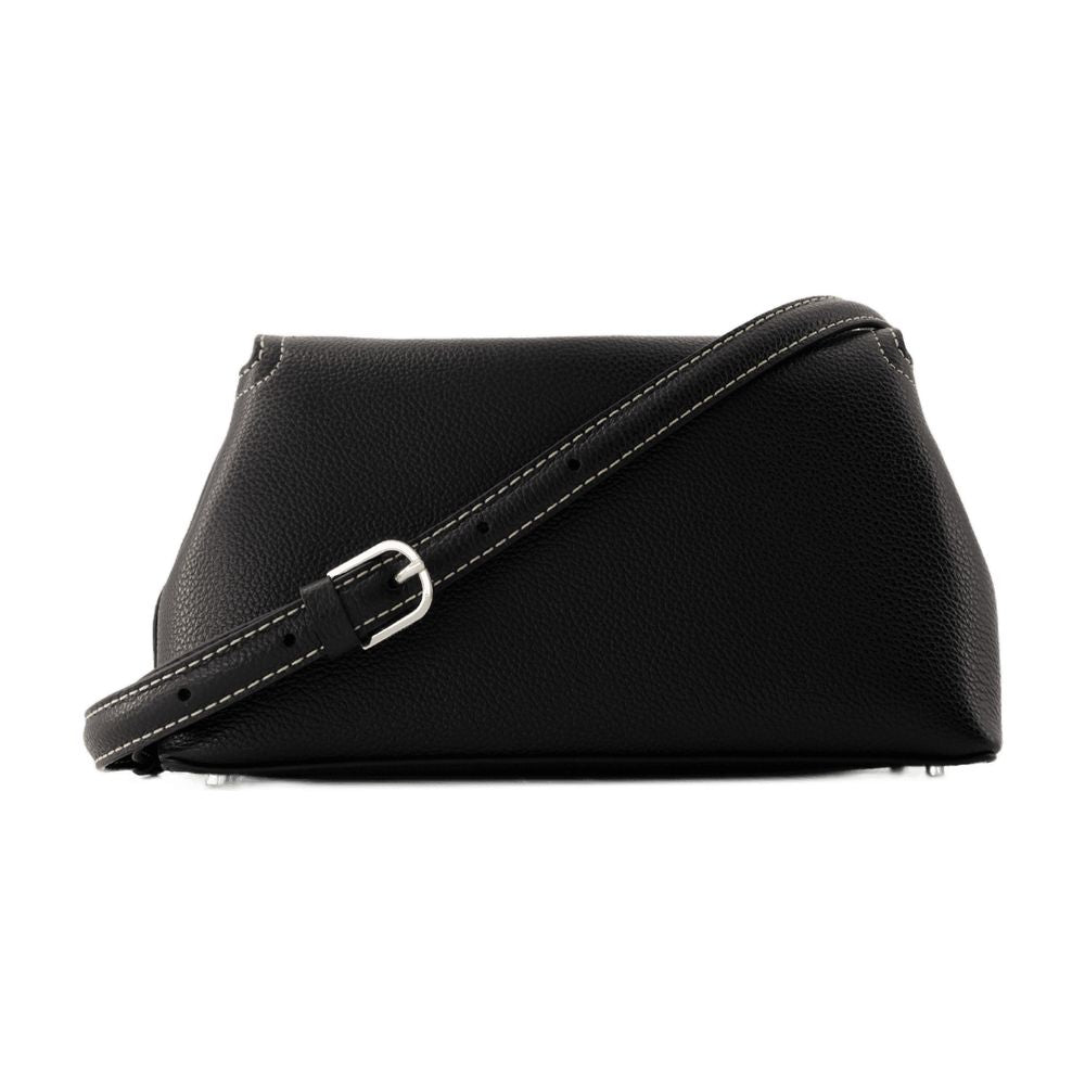 Toteme T-Lock Clutch — Black Cowhide