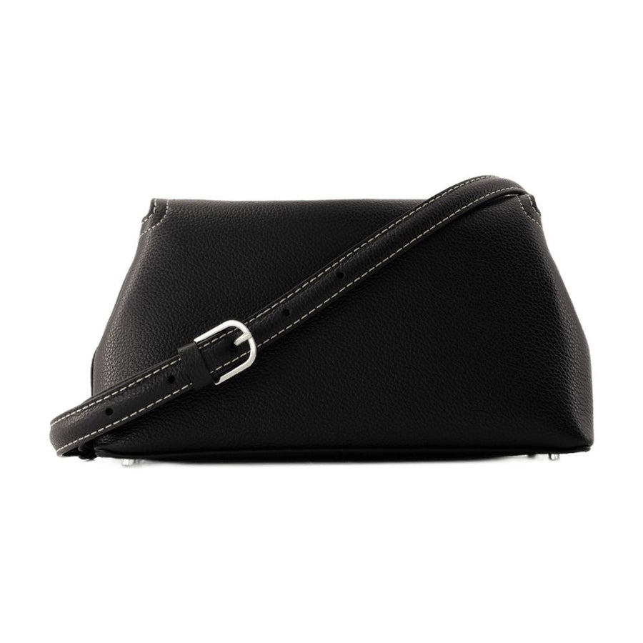 Toteme T-Lock Clutch — Black Cowhide
