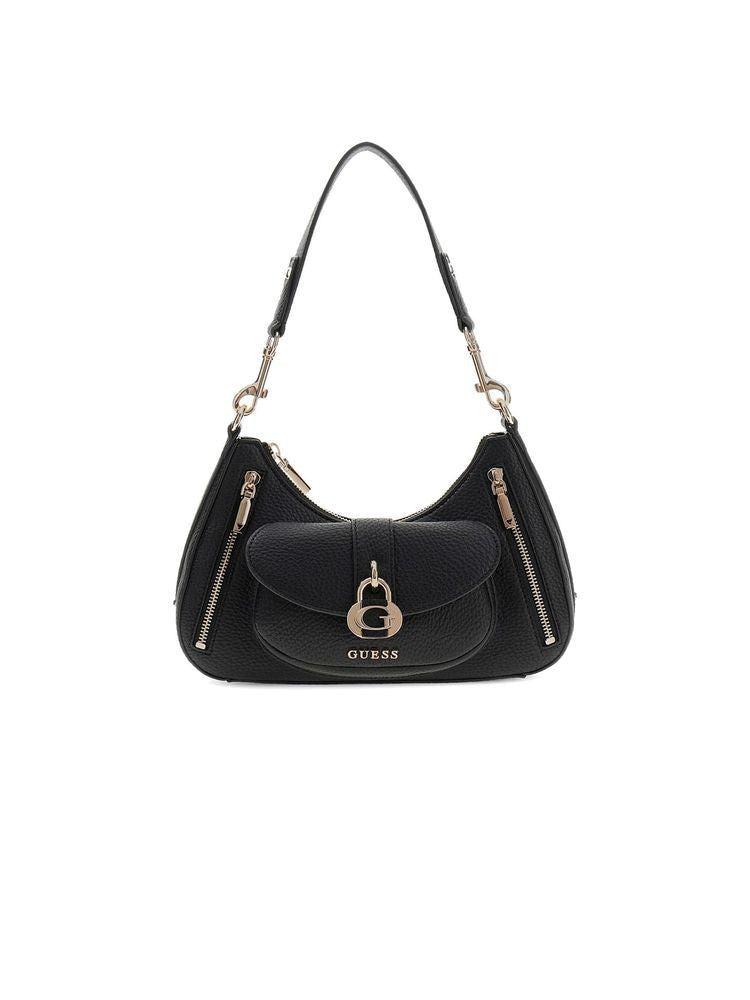 Guess Shoulder Bag — Black Polyurethane