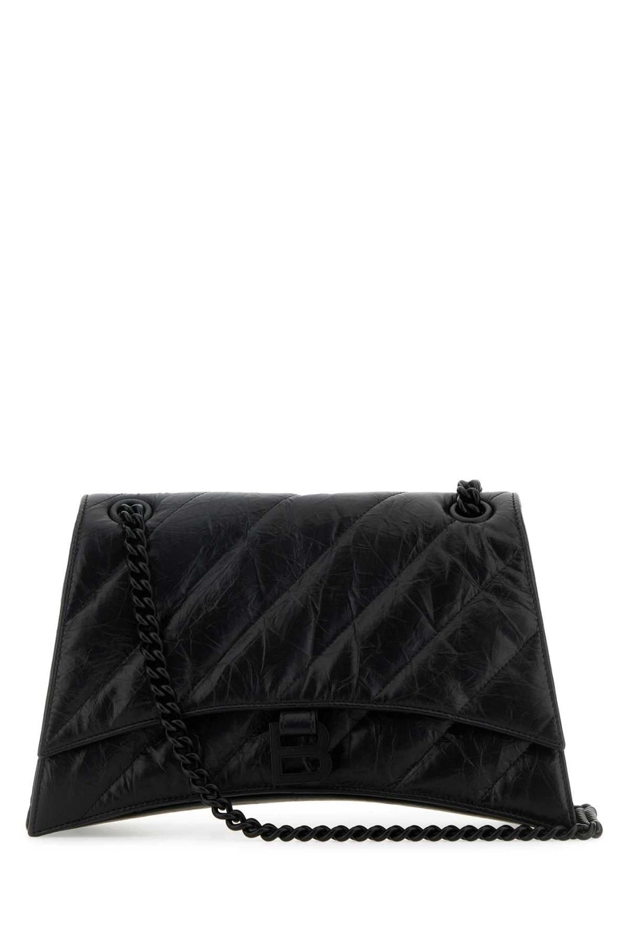 Balenciaga Crush Shoulder Bag — Black