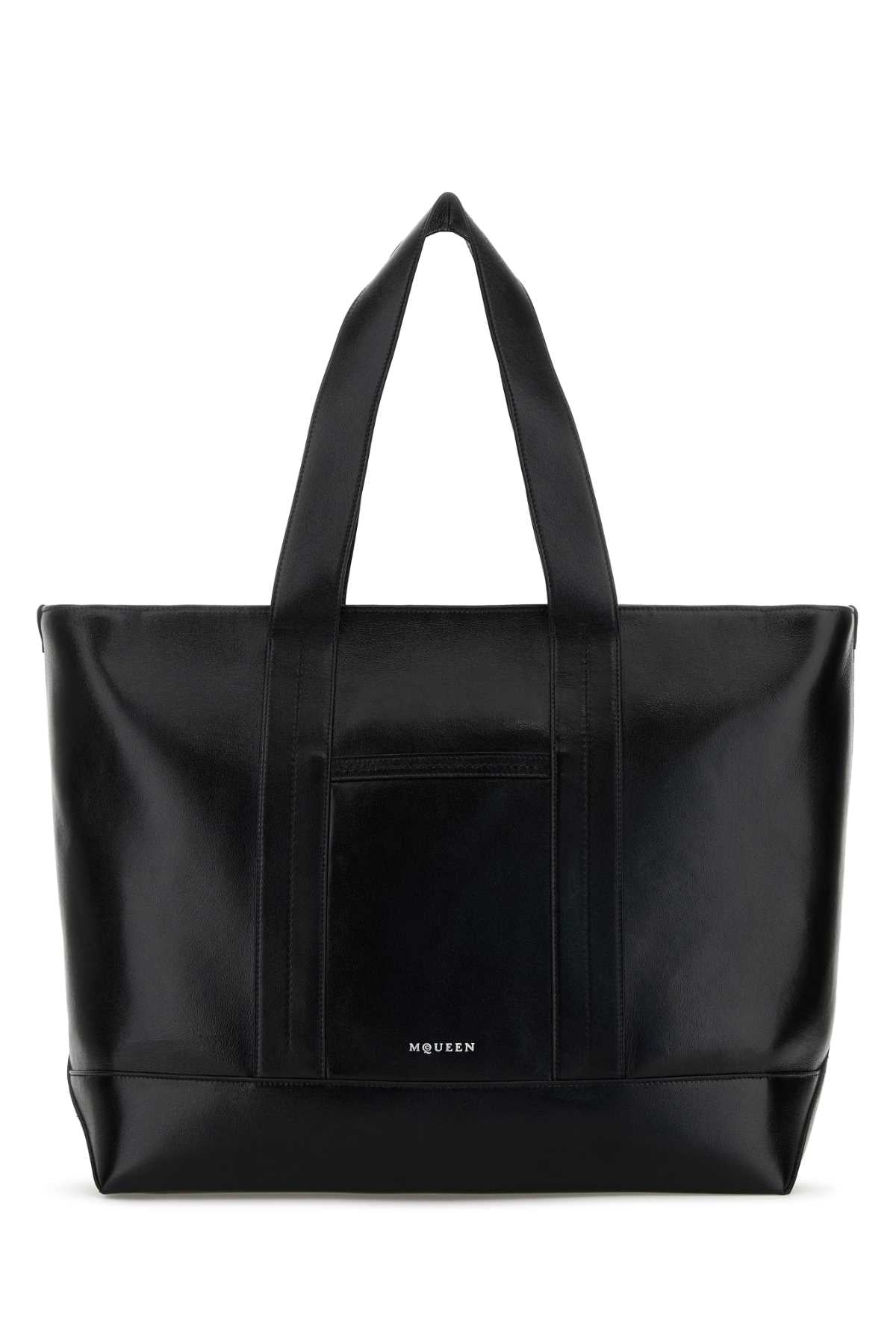 Alexander Mcqueen Shopper Tote Bag — Black Lamb Skin