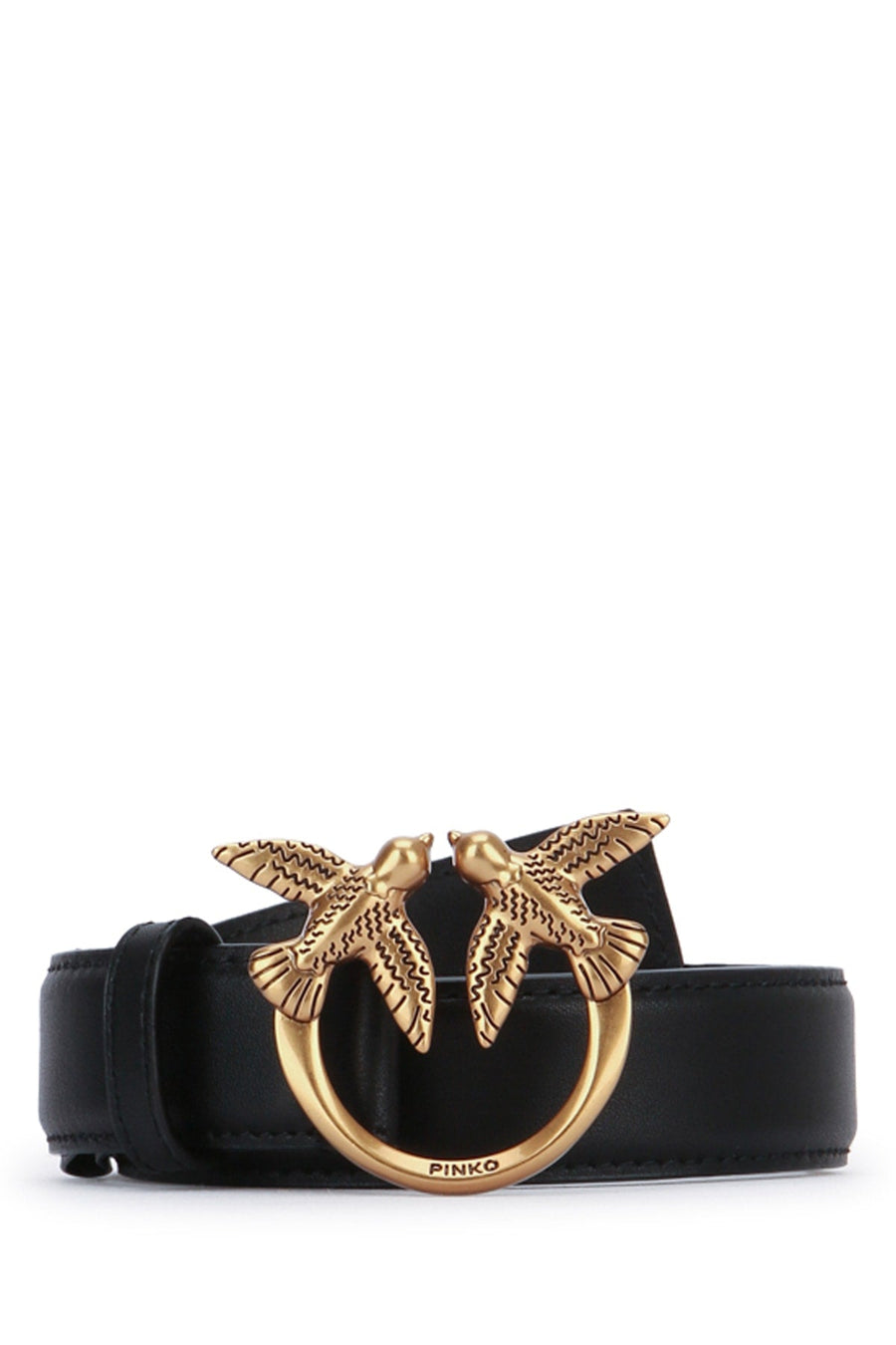 Pinko Belt — Black Leather
