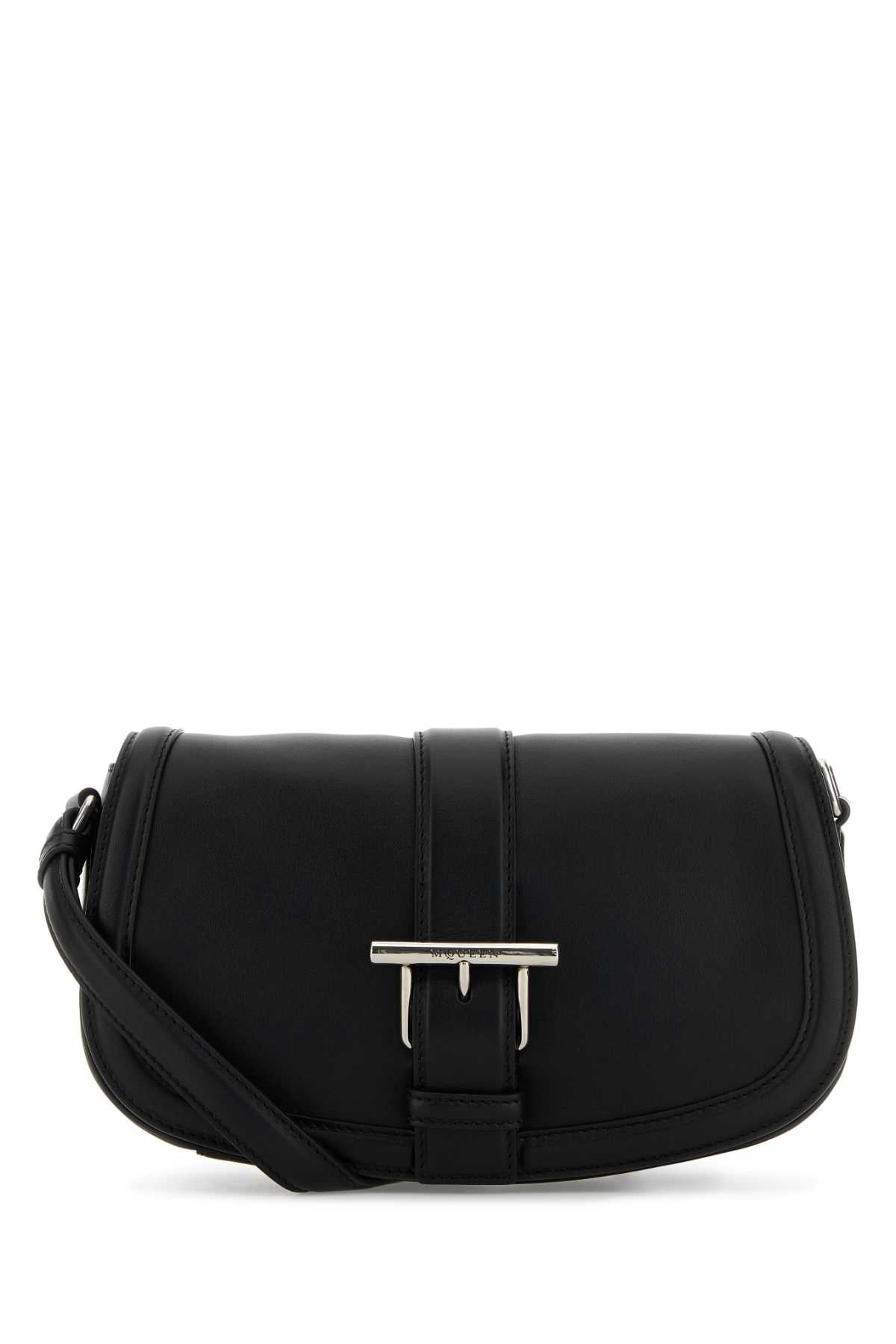 Alexander Mcqueen Satchel Crossbody Bag — Black T-bar