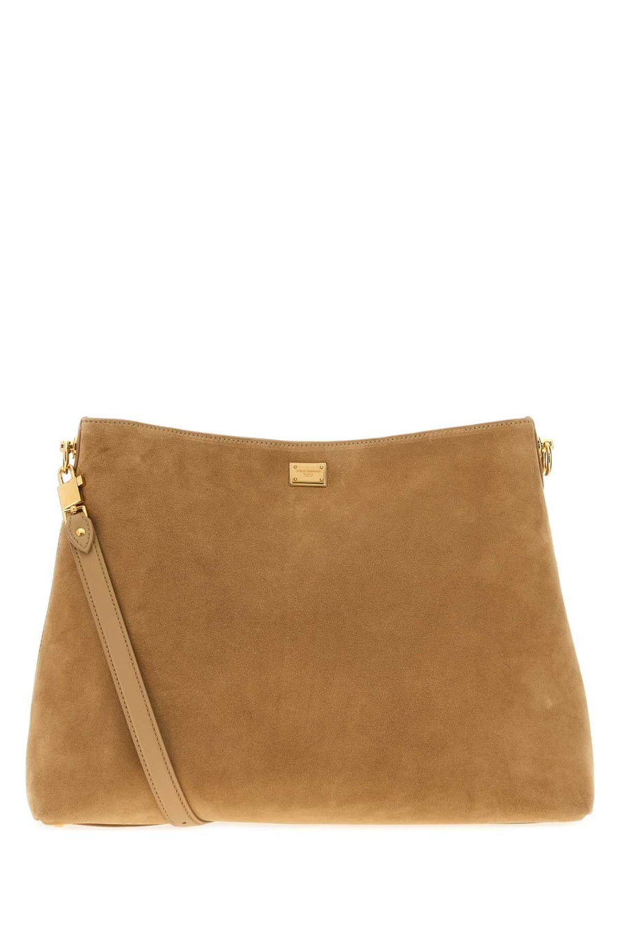 Dolce & Gabbana Suede Shoulder Bag — Beige