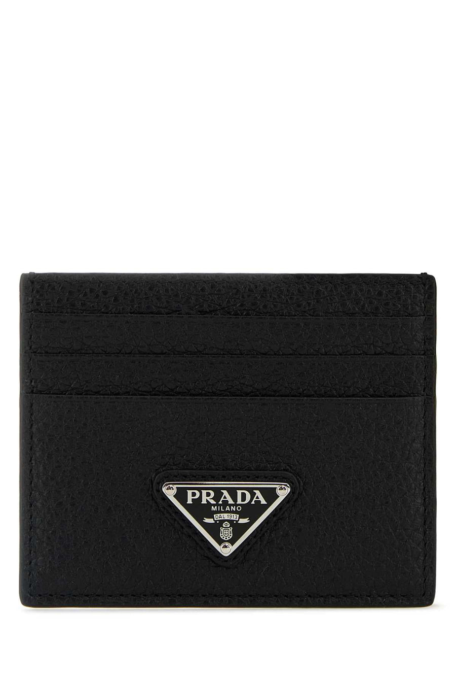 Prada Saffiano Leather Card Case — Black Vitello Wallet