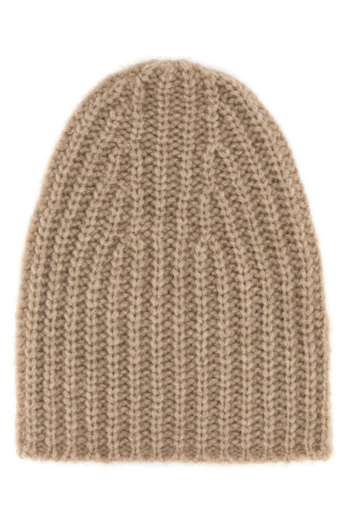 The Row Marly Ribbed Cashmere Beanie — Beige Exterior: Beanies