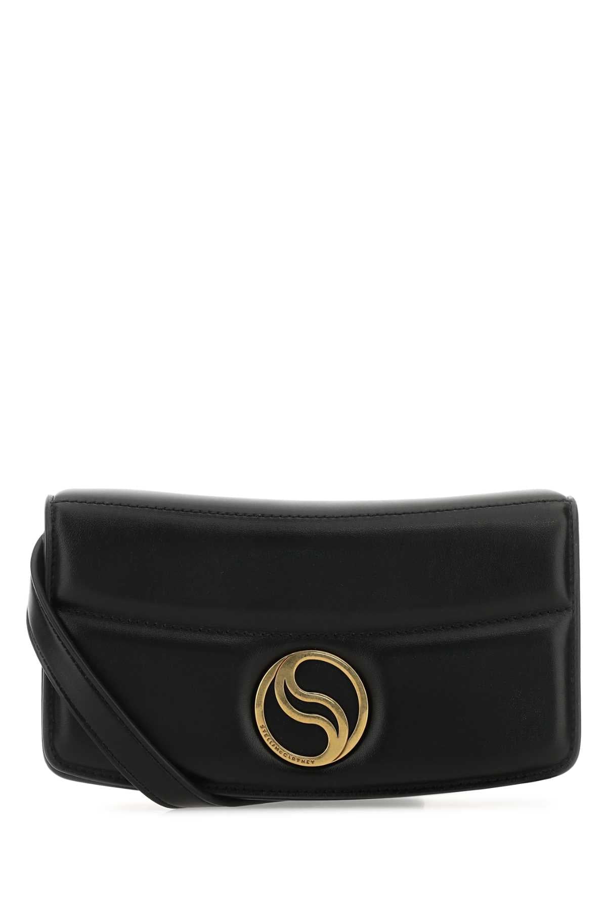 Stella Mccartney S-Wave Mini Crossbody Wallet — Black