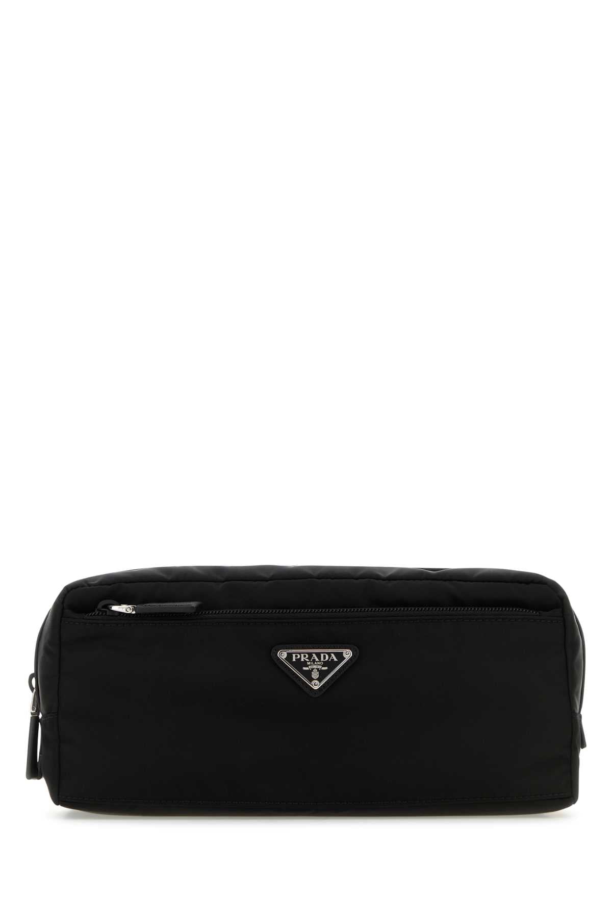 Prada Case Travel Wallet — Black Recycledpolyamide-calfleather