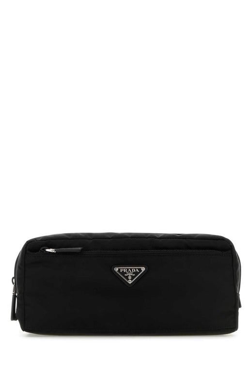 Prada Case Travel Wallet — Black Recycledpolyamide-calfleather