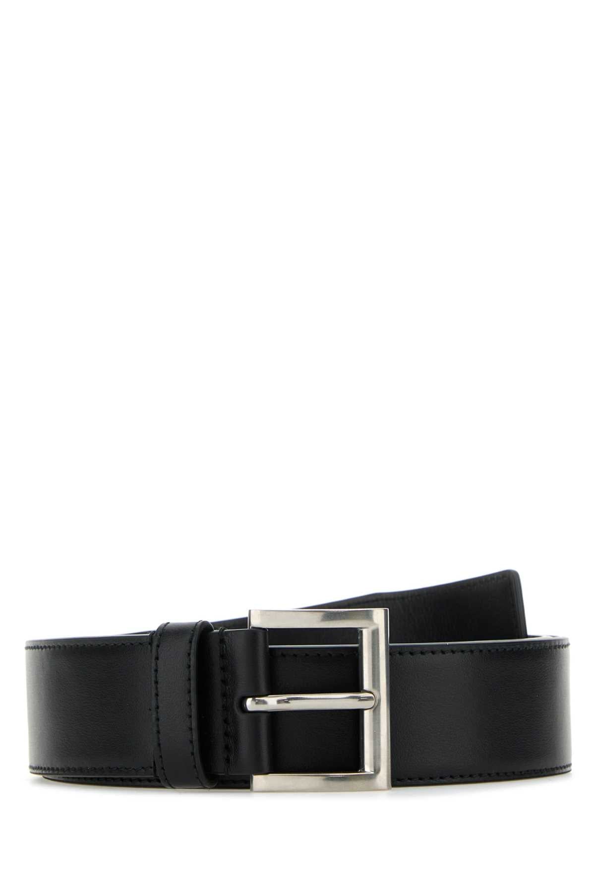 Prada Belt — Black Exterior: Calf