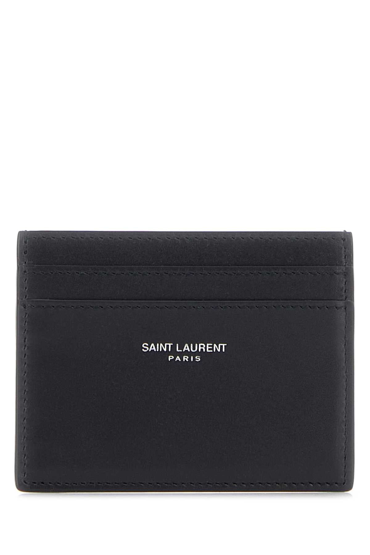 Saint Laurent Paris Card Case — Black Exterior: Leather Cases