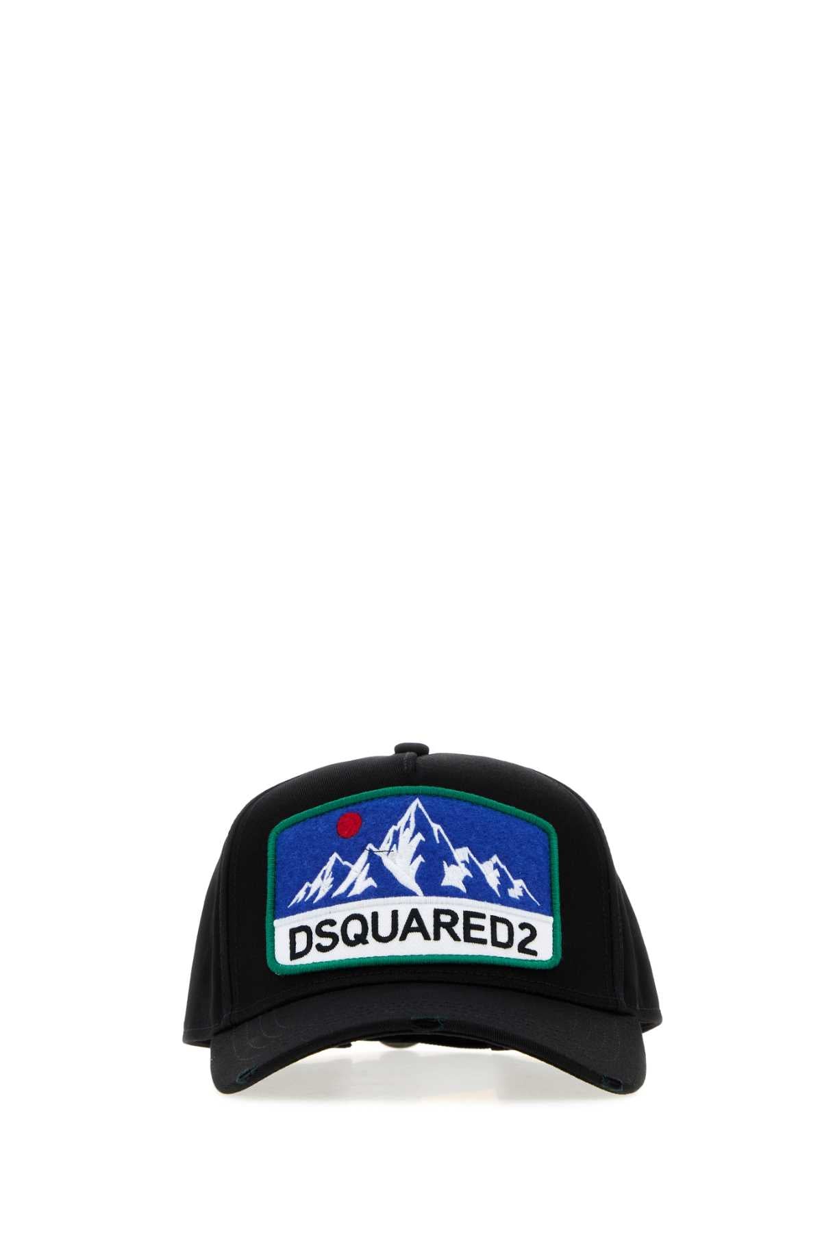 Dsquared2 Bcm103905c00001 Baseball Cap — Black Exterior: Cotton Caps