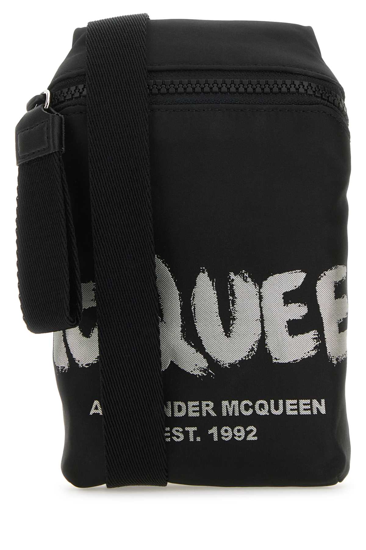 Alexander Mcqueen Phone Crossbody Bag — Black