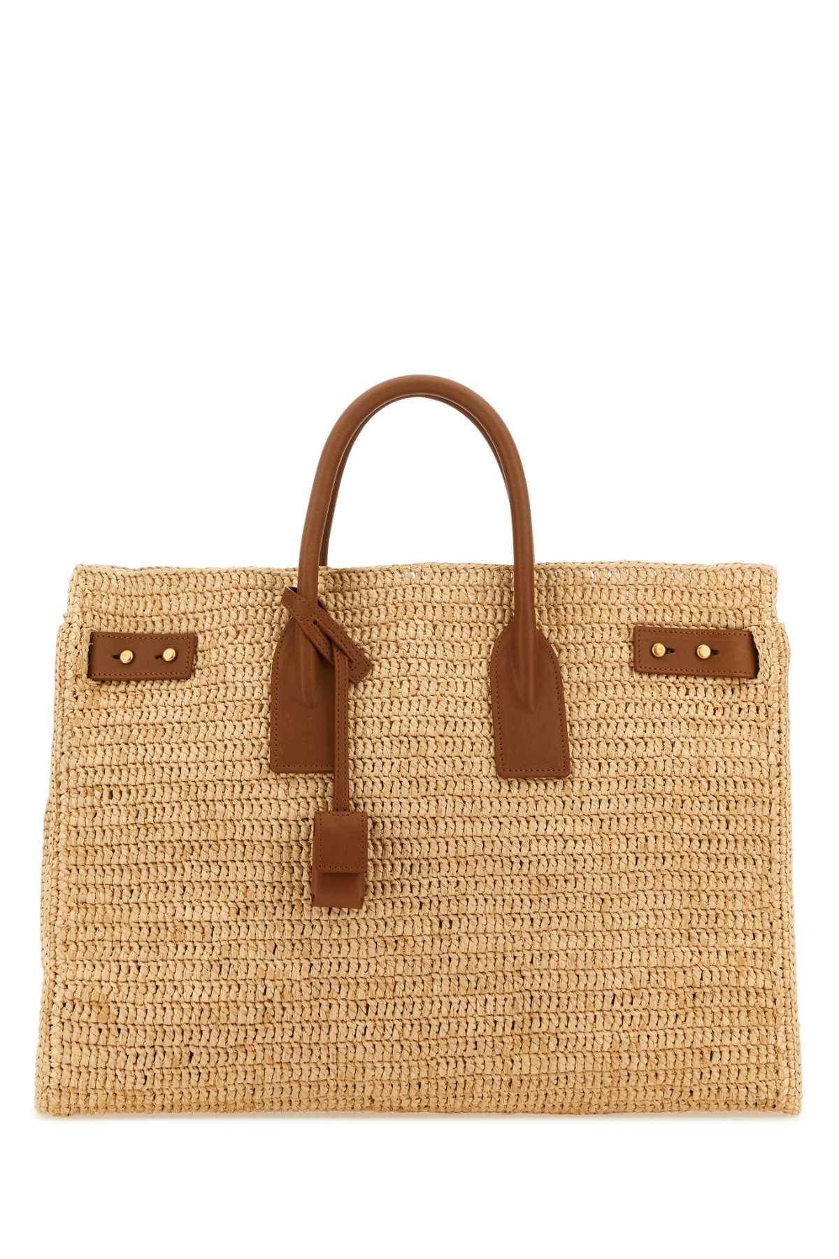 Saint Laurent Sac Tote Bag — Beige