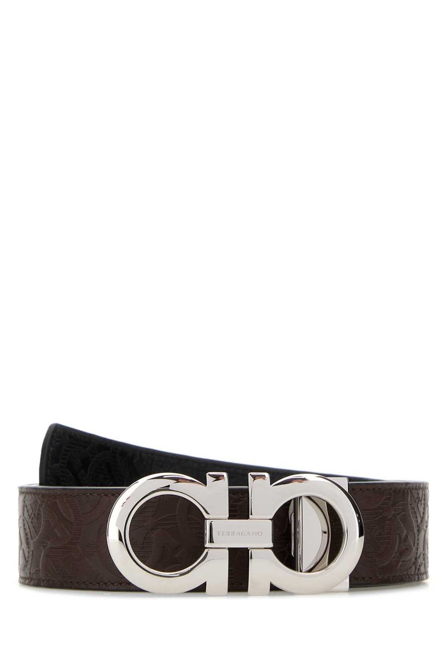 Ferragamo Double Gancini Belt — Brown