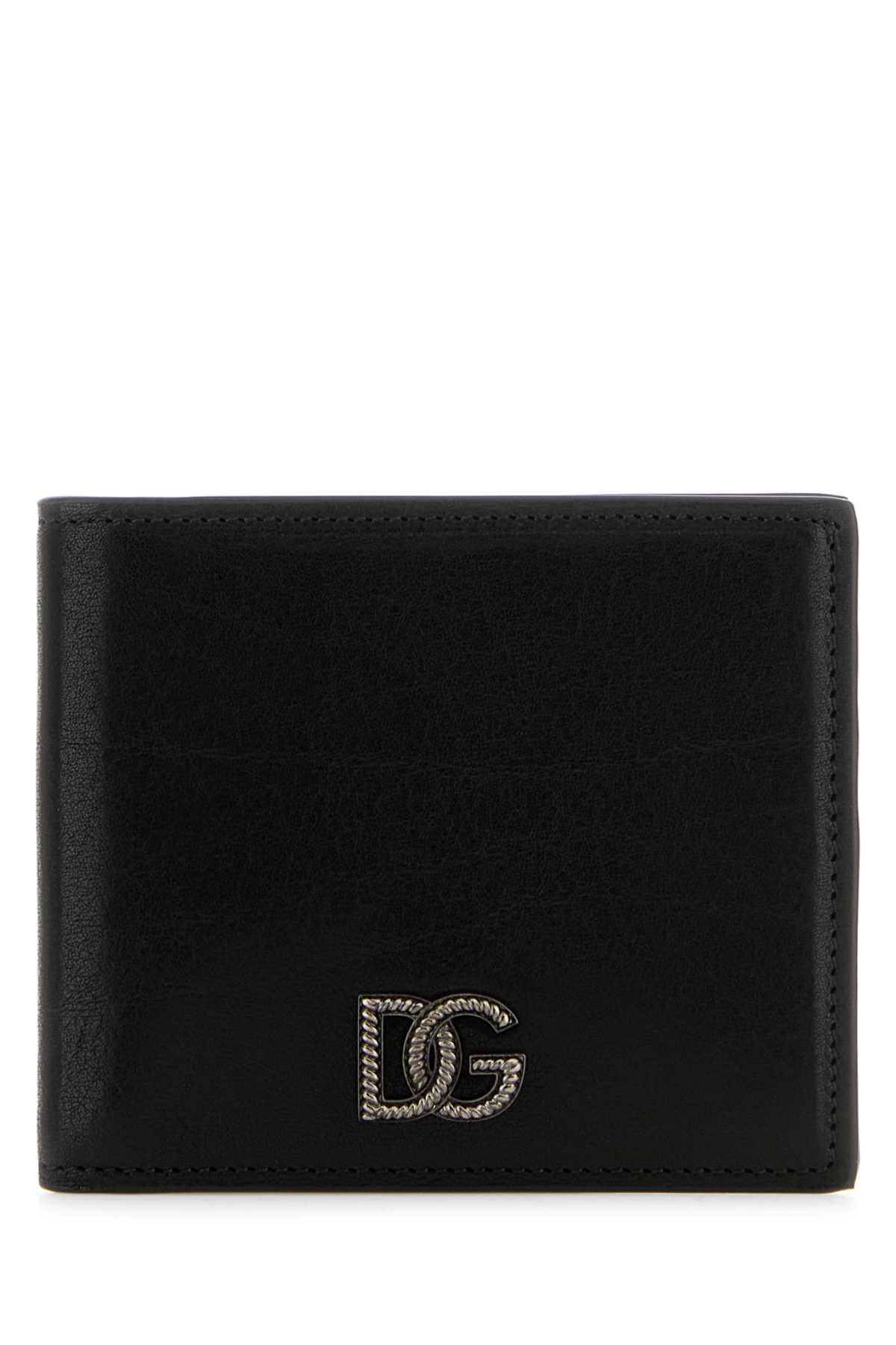 Dolce & Gabbana Vitello Leather Wallet — Black