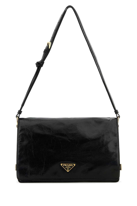 Prada Pattina Shoulder Bag — Black Vitello