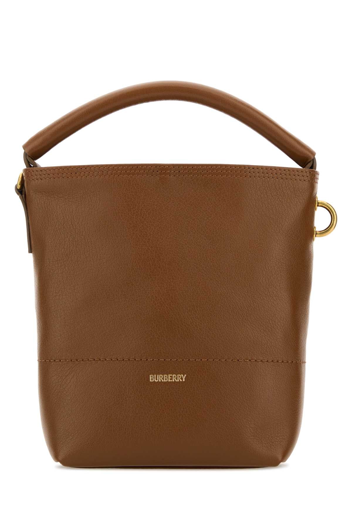 Burberry B Clip Bucket Bag — Brown