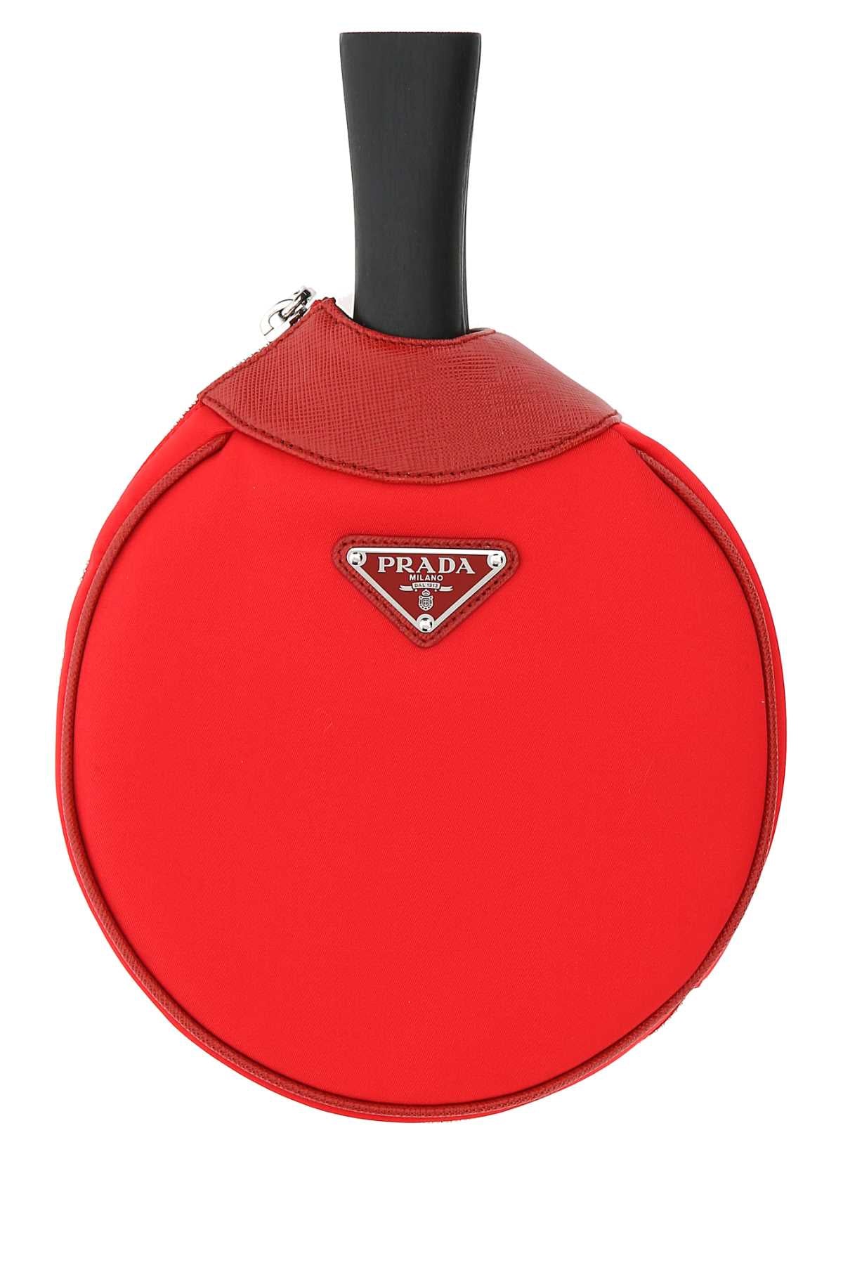 Prada Extra-Oggettistica Ping Pong Paddle Case — Red Exterior: Re-nylon Bag