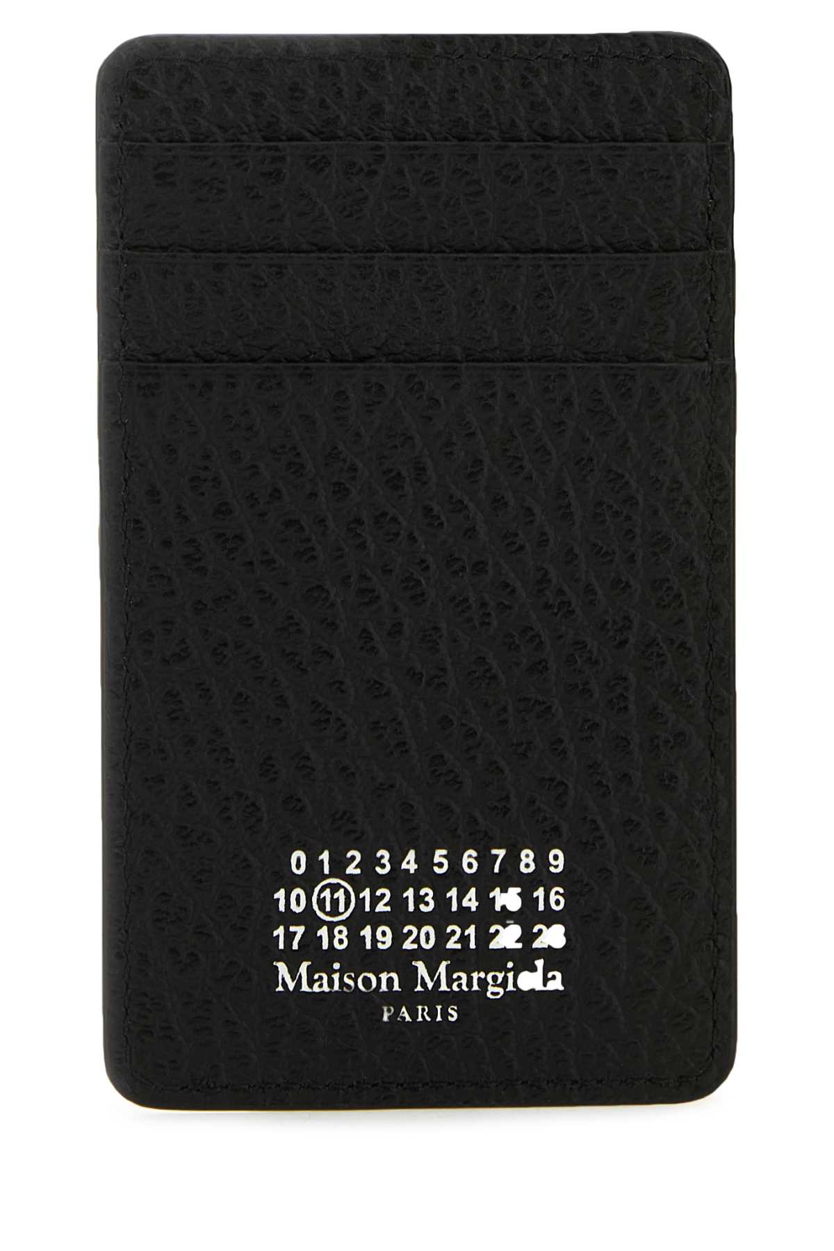 Maison Margiela Vertical Card Case — Black Exterior: Leather Wallet