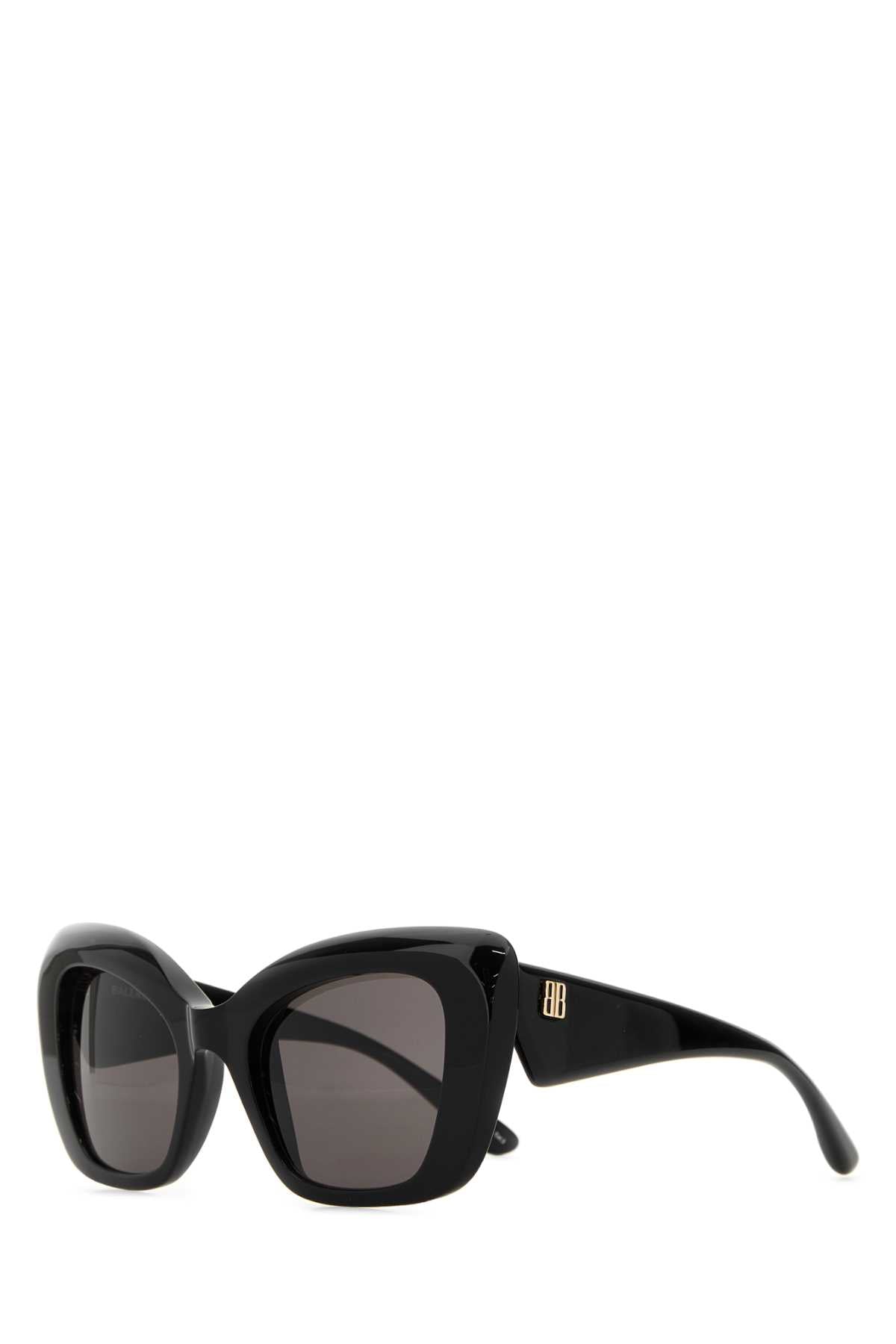 Balenciaga Diva Oversized Cat-Eye Acetate Sunglasses — Black Exterior