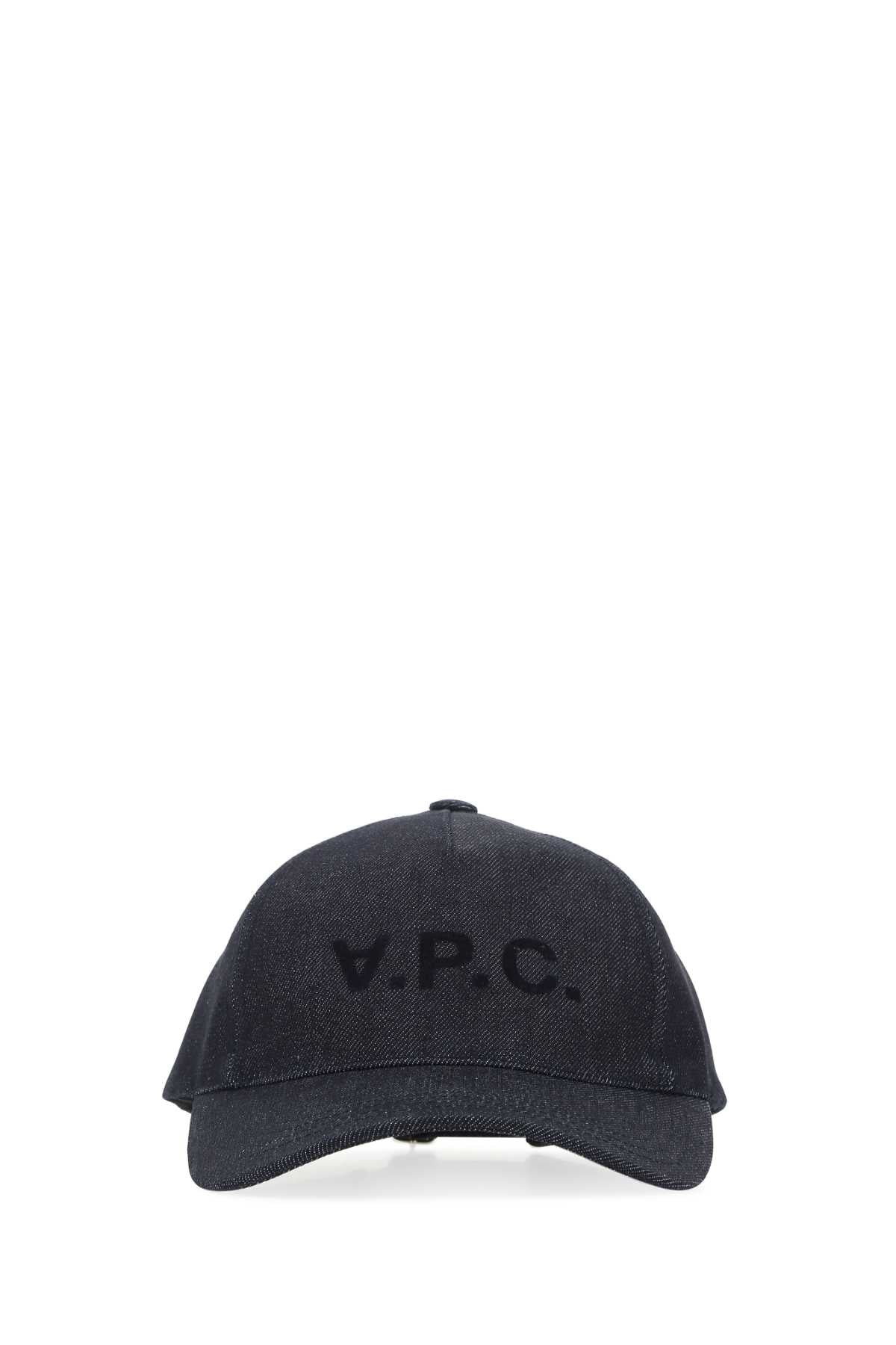 A.p.c. Hat Denim Baseball Cap — Navy Coton - Polyurethane Caps