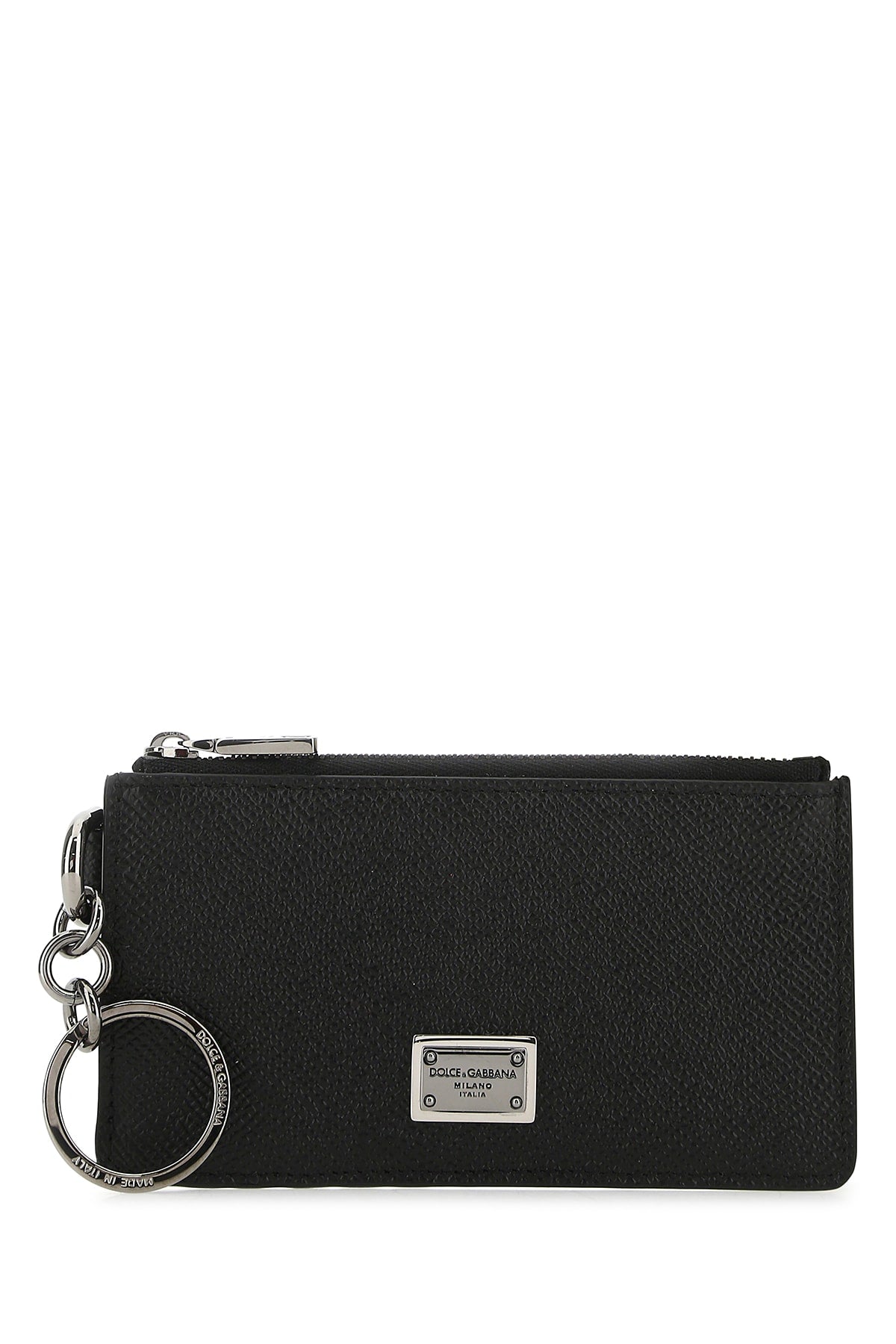 Dolce & Gabbana Textured Leather Wallet — Black Calfskin