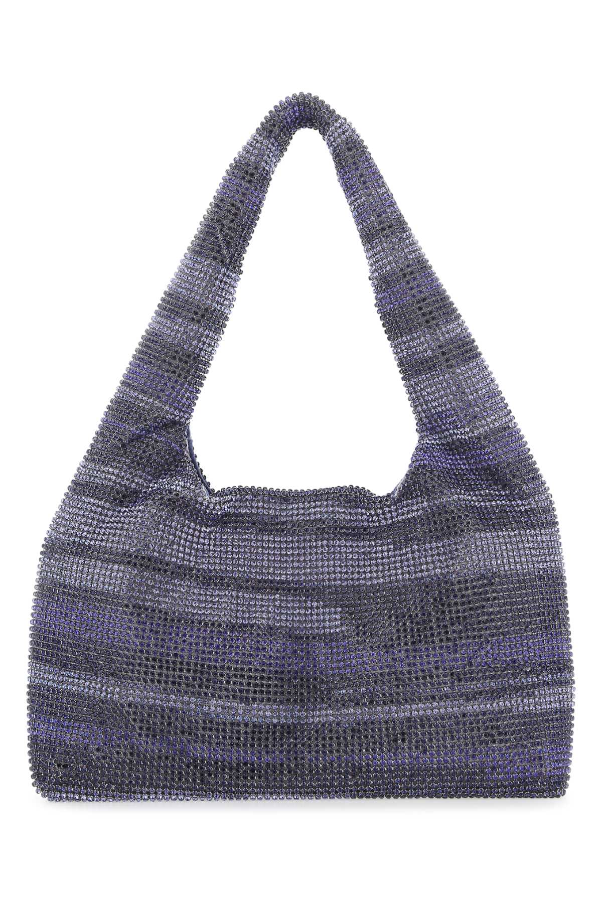 Kara Rhinestone-Embellished Shoulder Bag — Purple